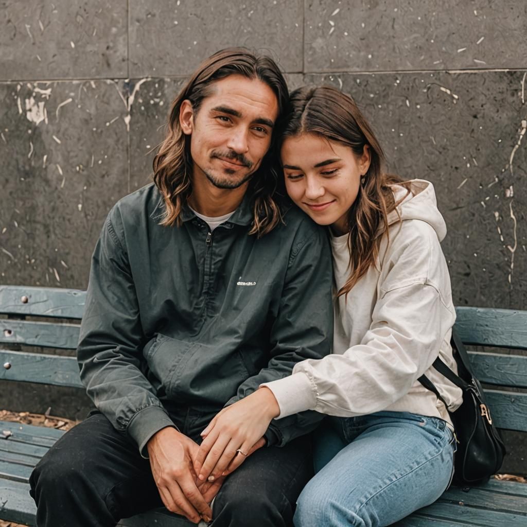 Child Sitting on a Man's Lap