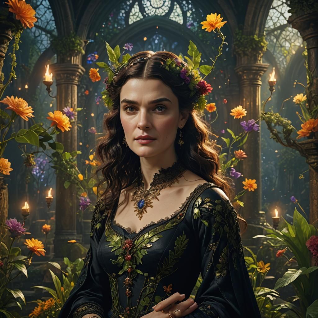 Mystical Portrait of Medieval Princess in Fantasy Art