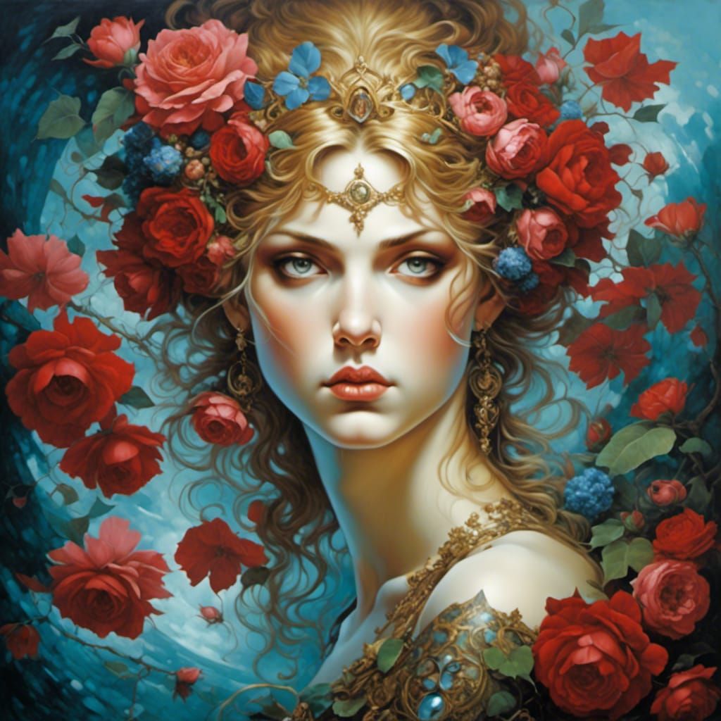 Aphrodite as Raphael Painting in Digital Art