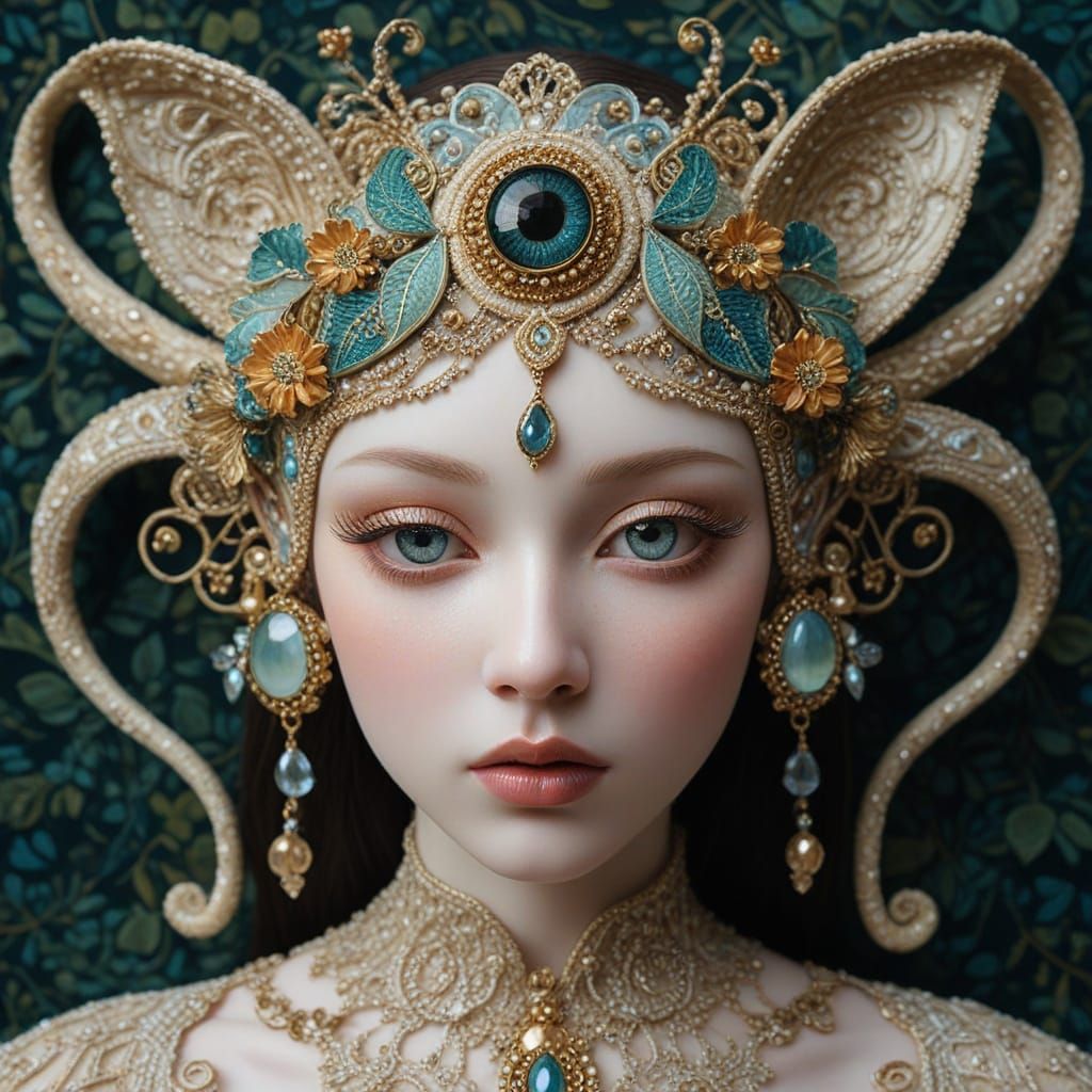 Artist-Laden Soutache Creature with Eyes