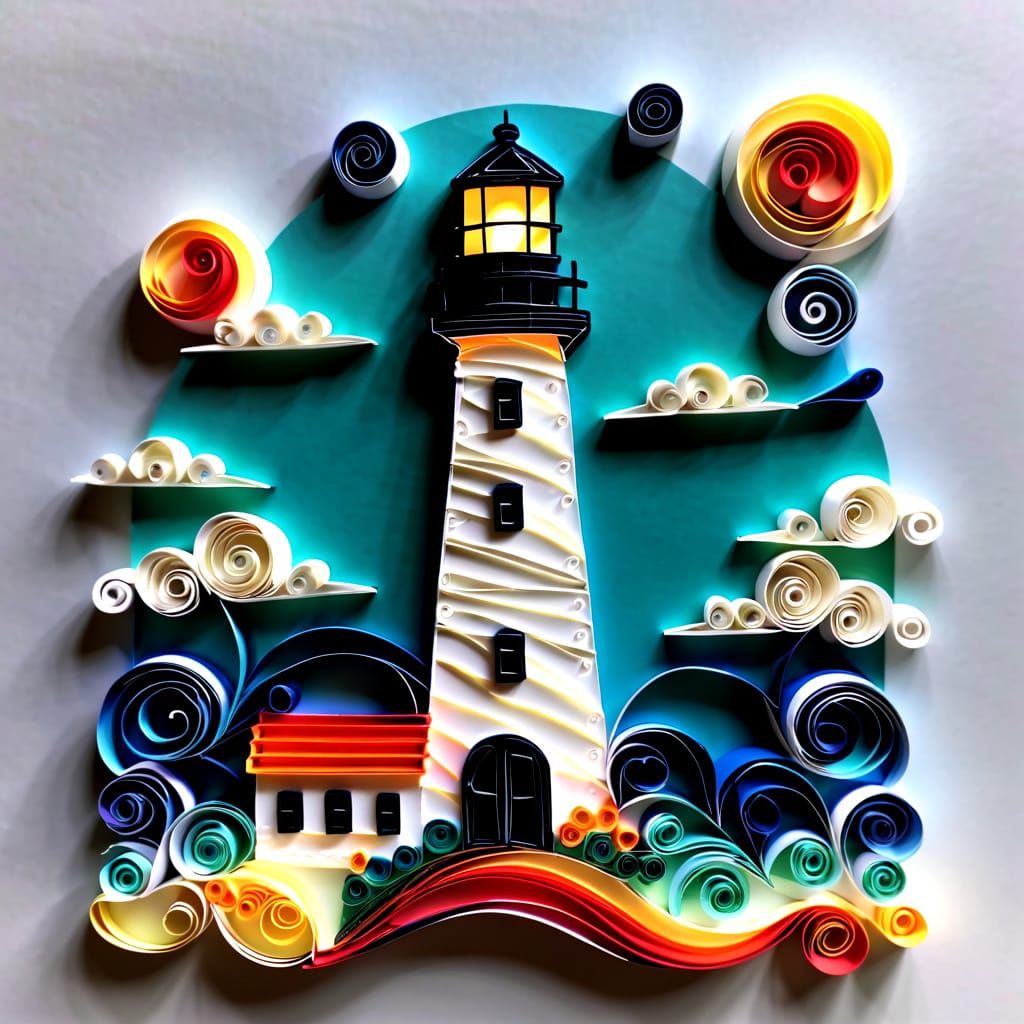 Electric Arc Quilled Lighthouse