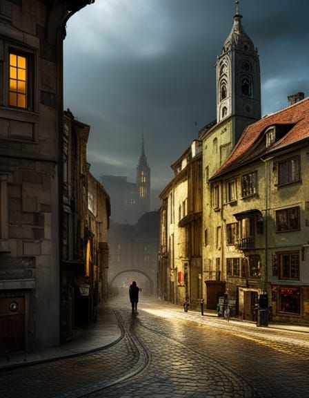 Fiat 500 Christmas Car in Classic Painting Style