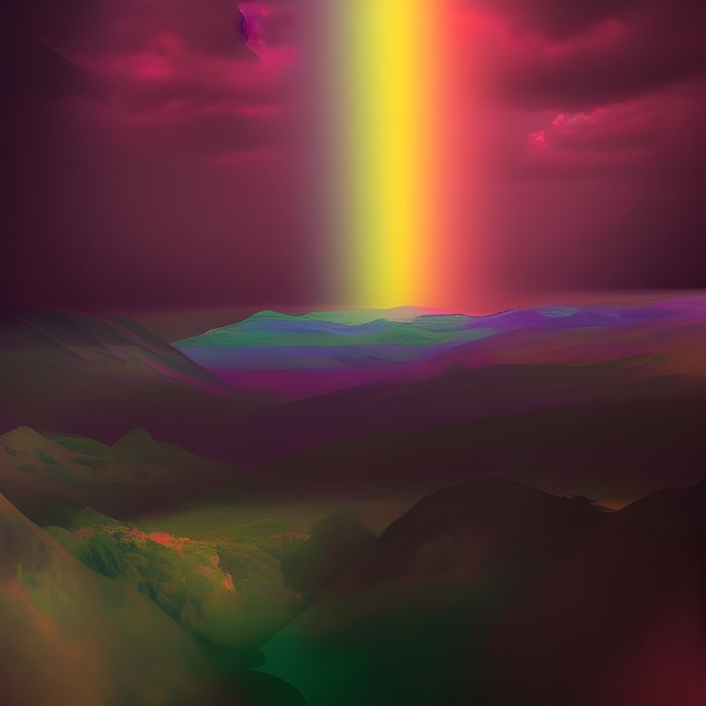 Dramatic Rainbow Matte Painting