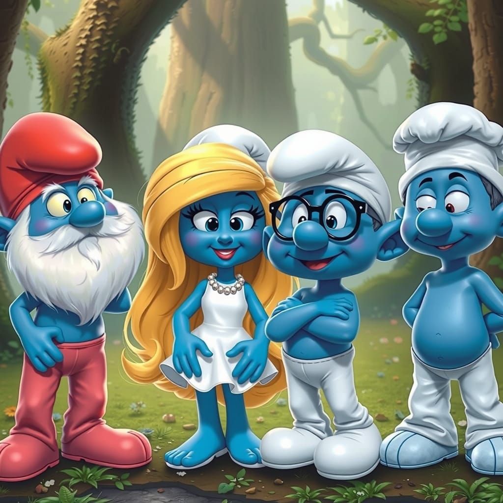 Smurfs in Enchanted Forest
