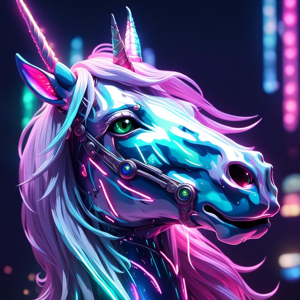 Magical neon unicorn 2
