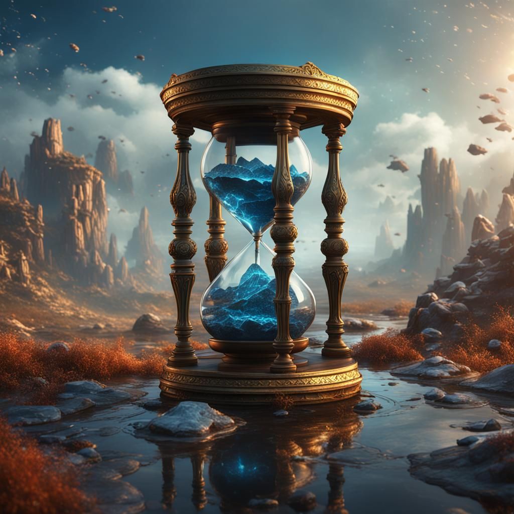 Fantastical Hourglass in Detailed Matte Painting