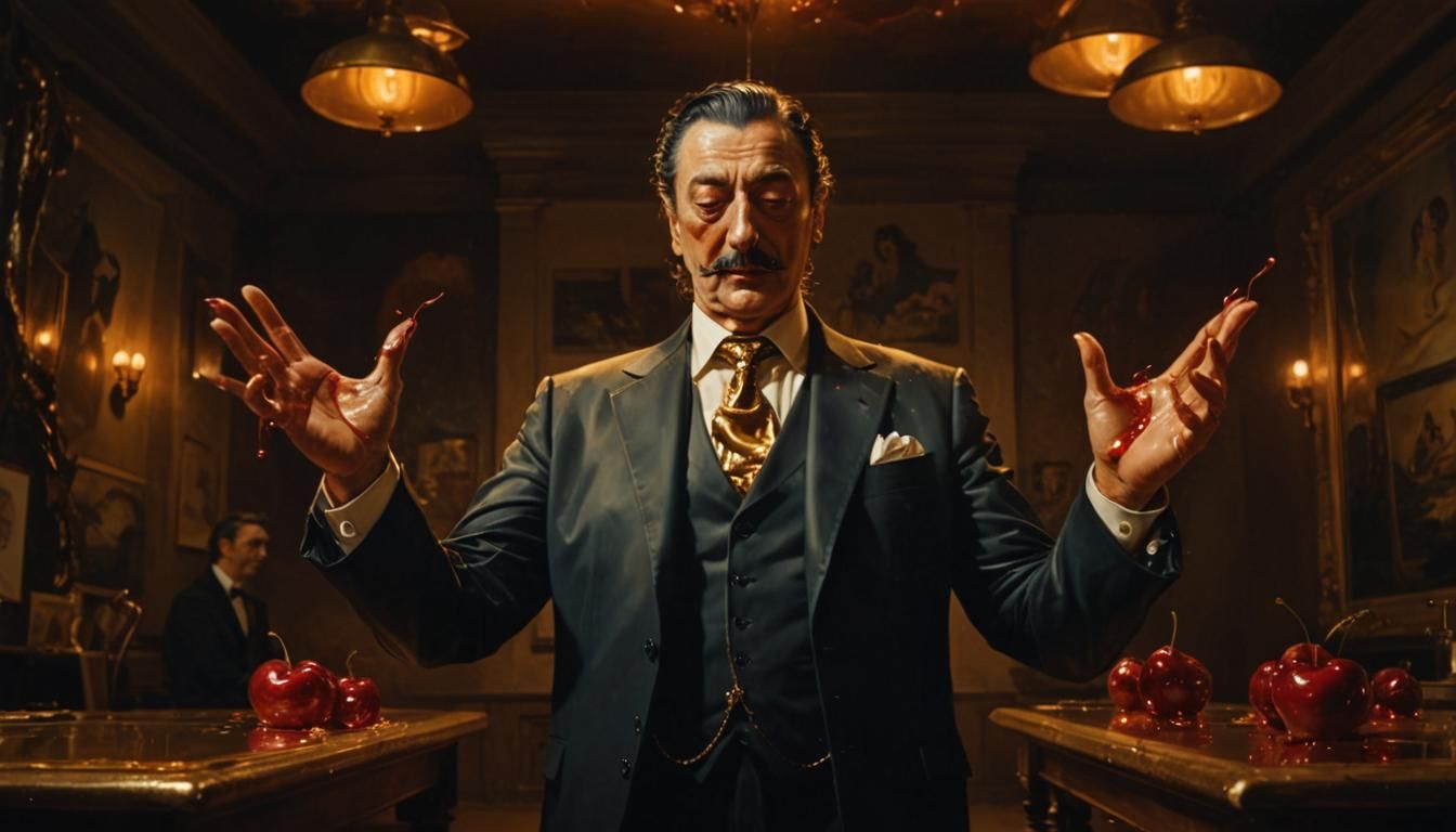 Golden Metal Woman: A Surreal Transformation