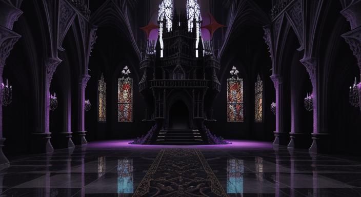 Dark Medieval Lair of Demonic Gothic Horror