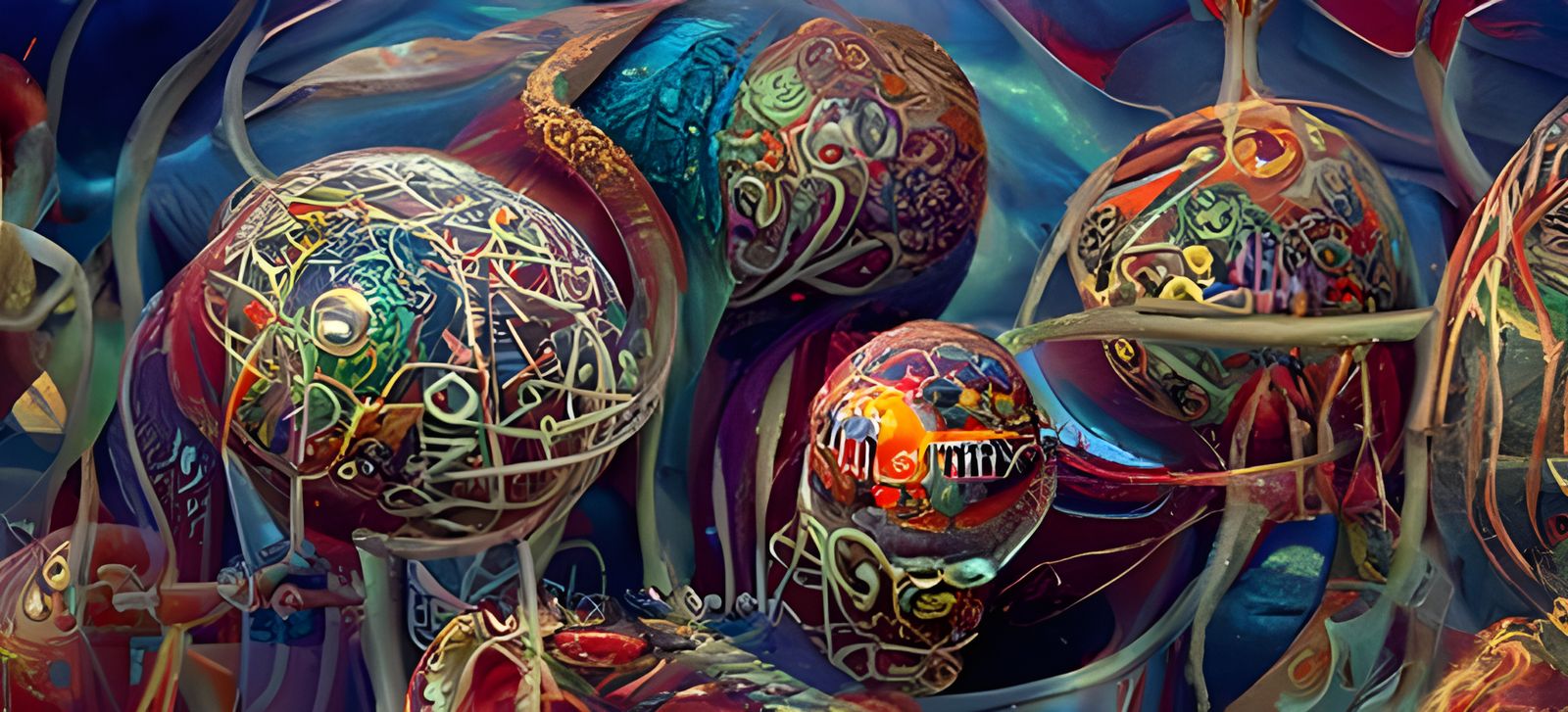 Celestial Universe in Kinetic Pointillism Style