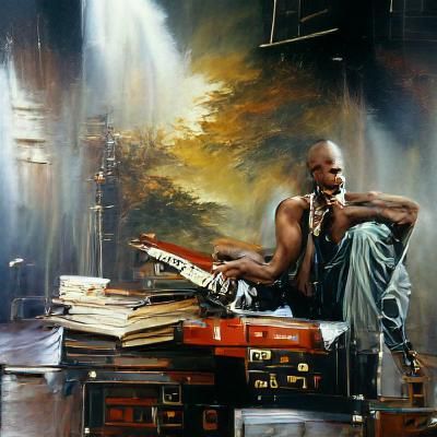 DMX Portrait in Oil Painting Style