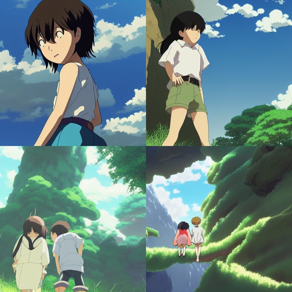 Anime Key Visual in Studio Ghibli Style
