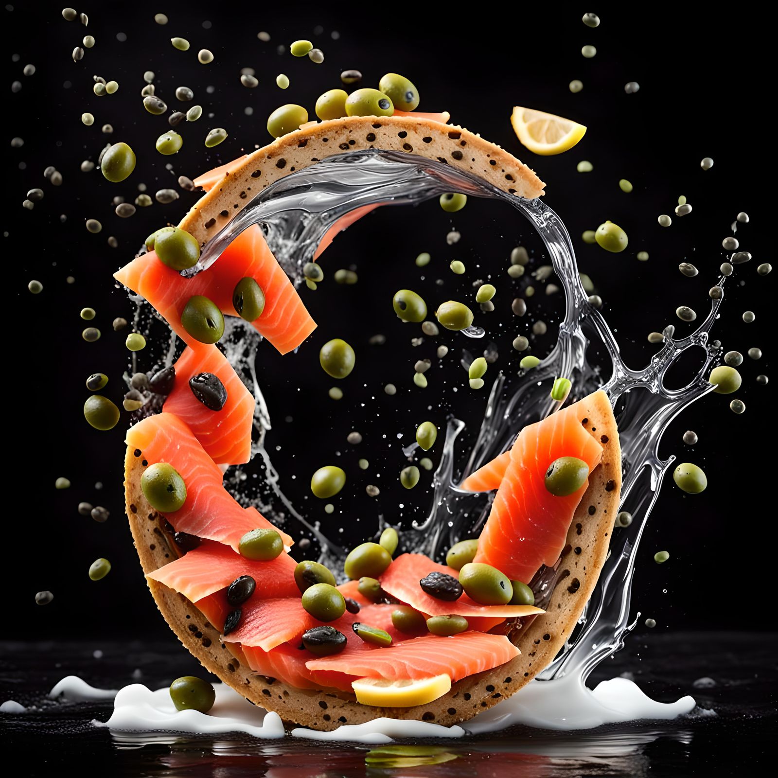 Oops Splash Of Salmon Organic Oatcake & Capers.