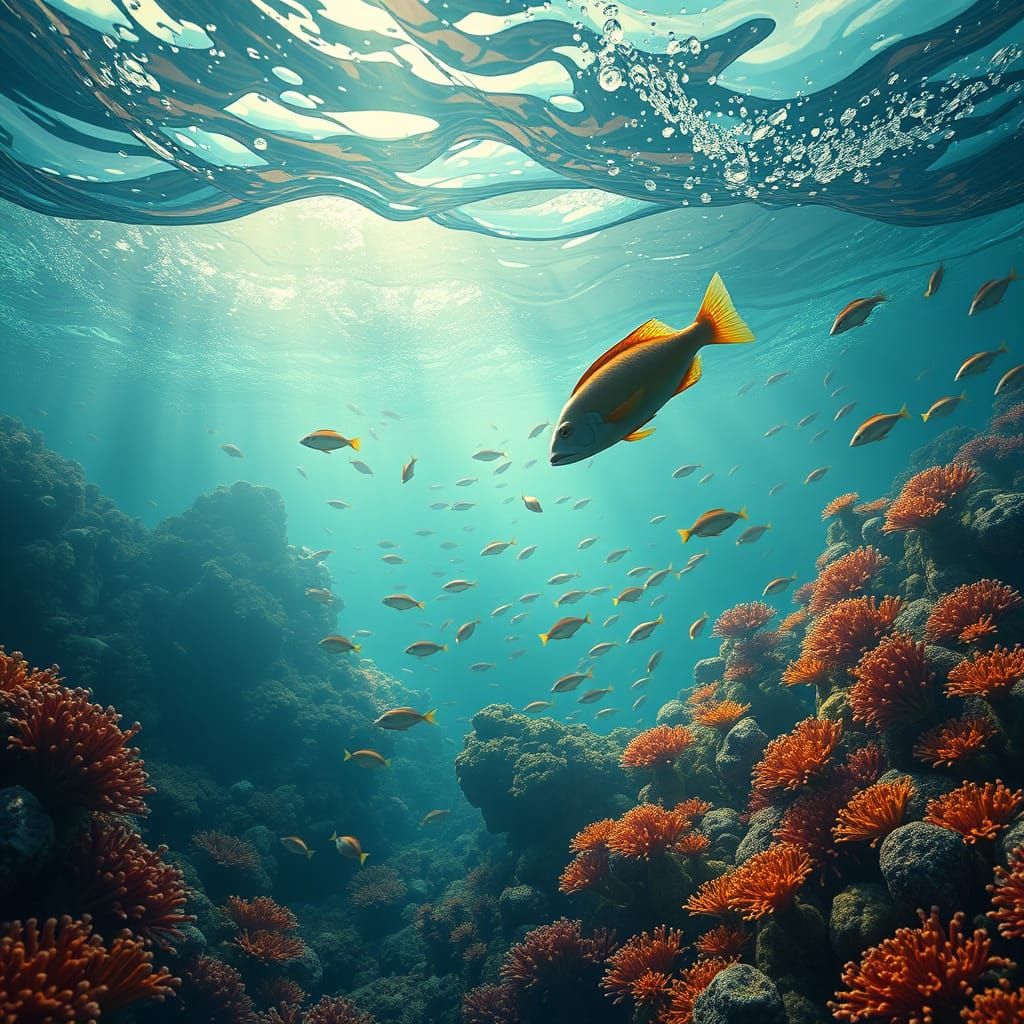 Vibrant Sea Life Beneath the Waves