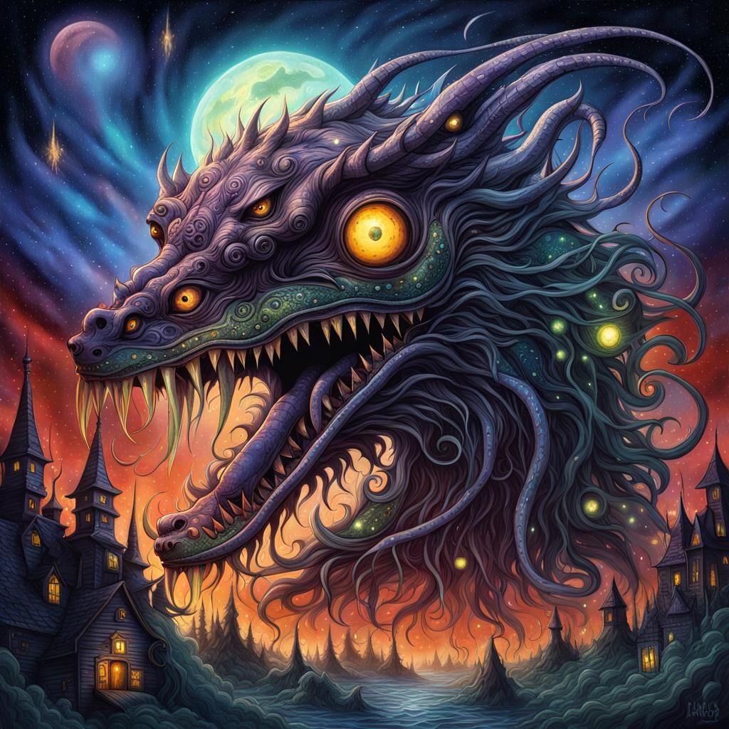 Eldritch Horror: A Lovecraftian Nightmare in Watercolor