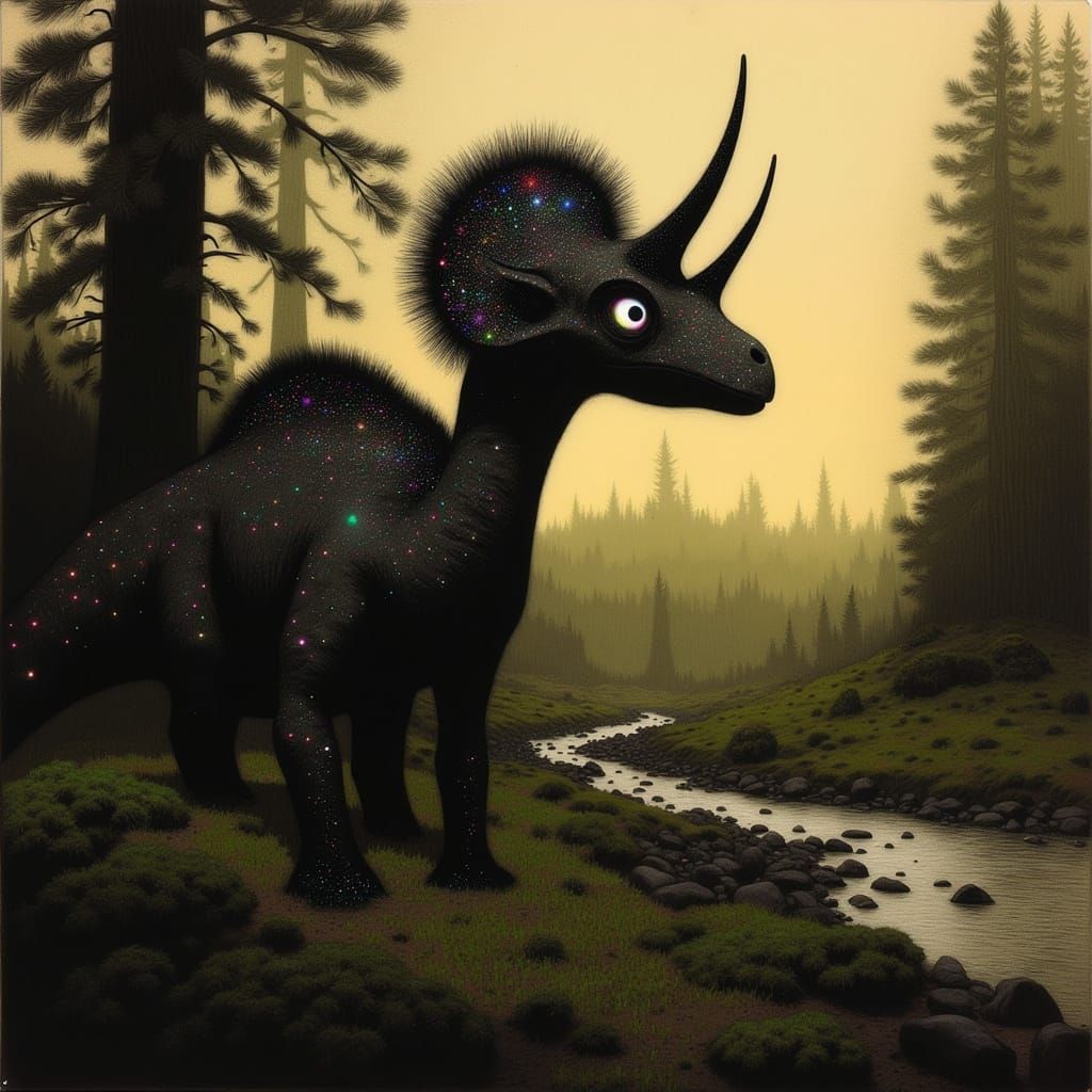 Majestic Parasaurolophus in a Late Cretaceous Forest Landsca...