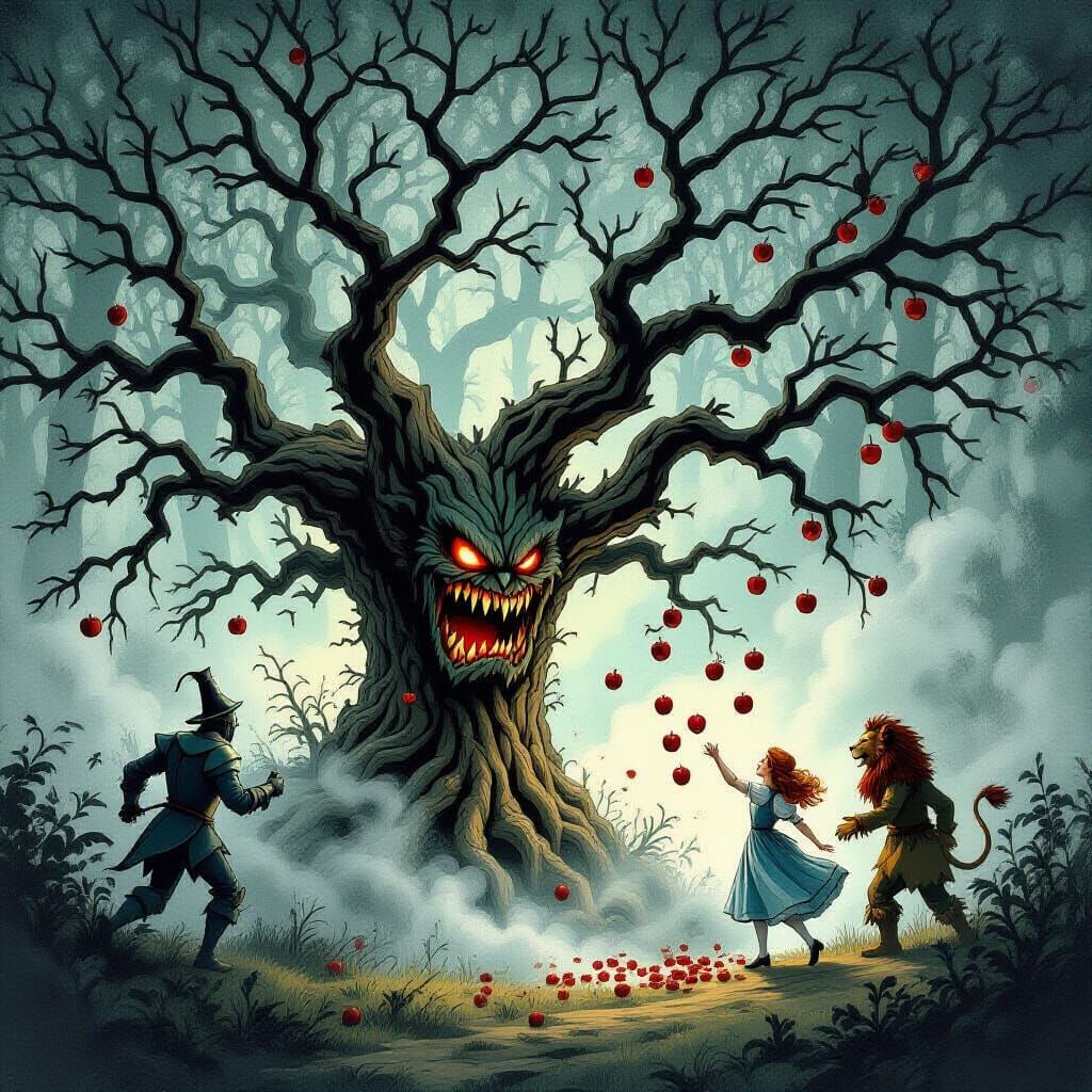 Haunted Forest Tree Attacks Dorothy and Friends