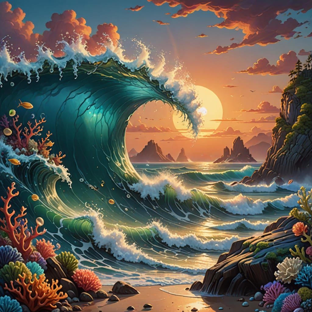 Majestic Wave Siren in Golden Light