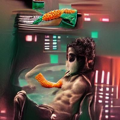 Greedo in Speedo Eating Cheetos