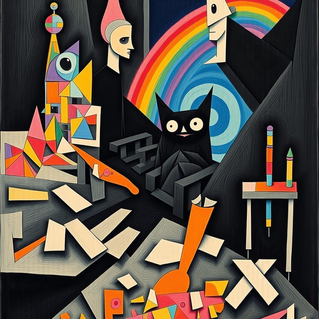 <lora:Death River:1.0> <lora:Cubism Bones:1.0>  Abstract exp...