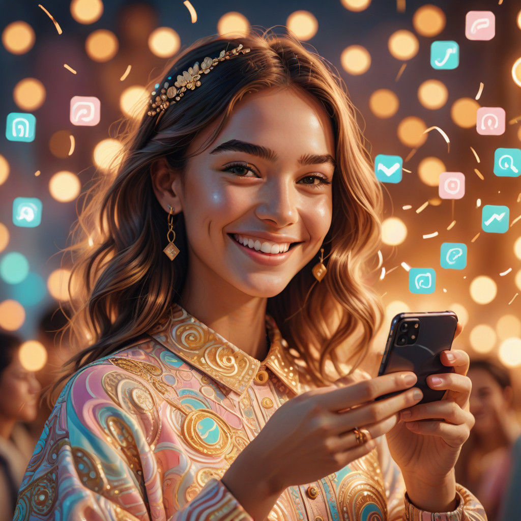 Inspirational Influencer Portrait in Bright Pastel Colors