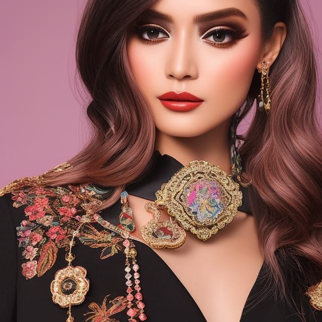 Hyperdetailed Portrait of Two Friends in Art Nouveau Style