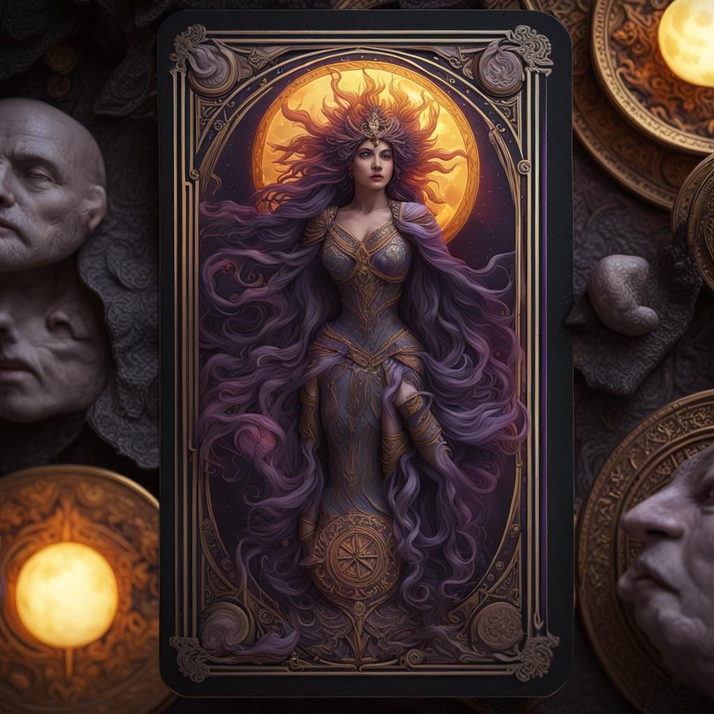 Black Tarot Deck in Dark Fantasy Style