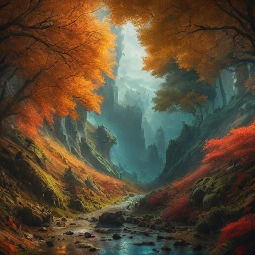 Mystical Jungle Ruins with Dark Elf Concept Art