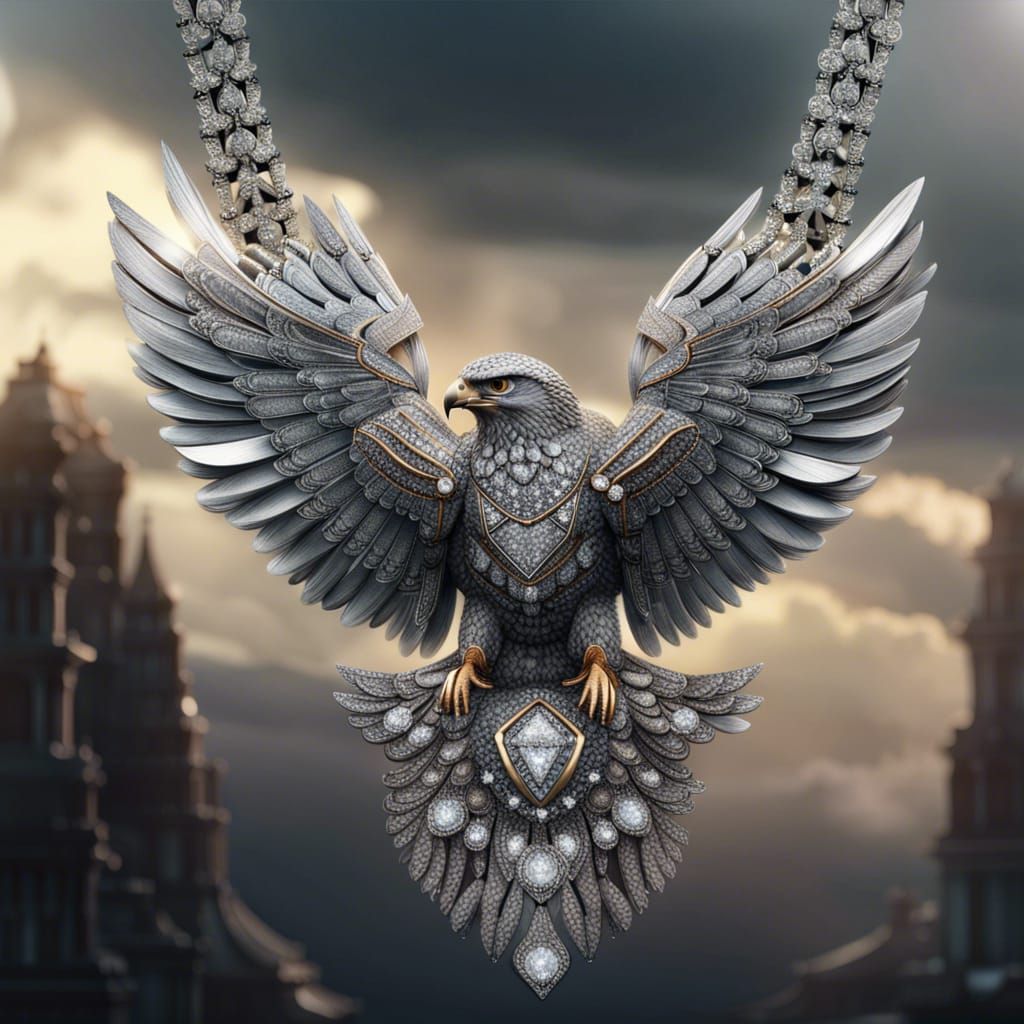 Diamond Falcon Necklace: A Digital Masterpiece