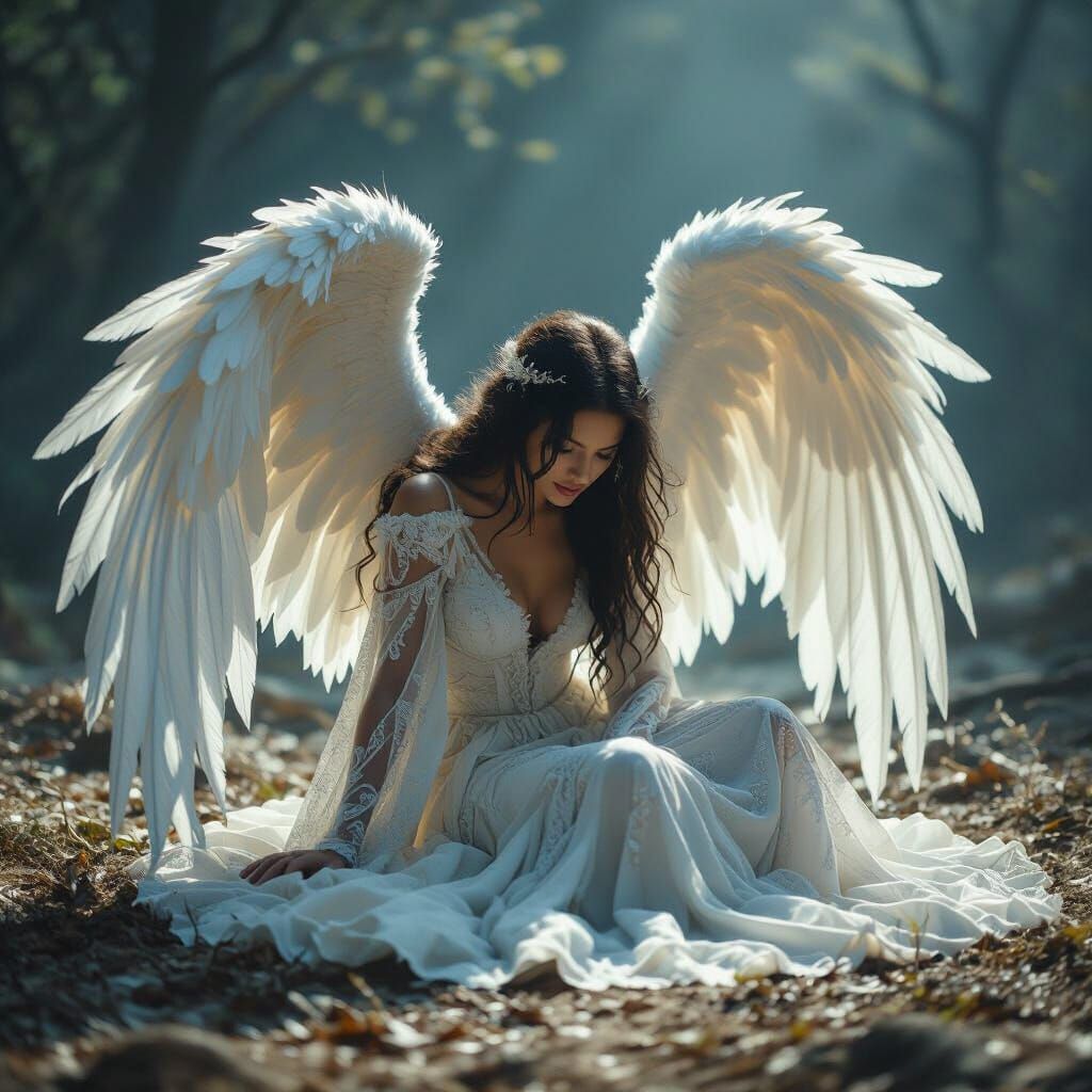Fallen Angel in Cinematic Light