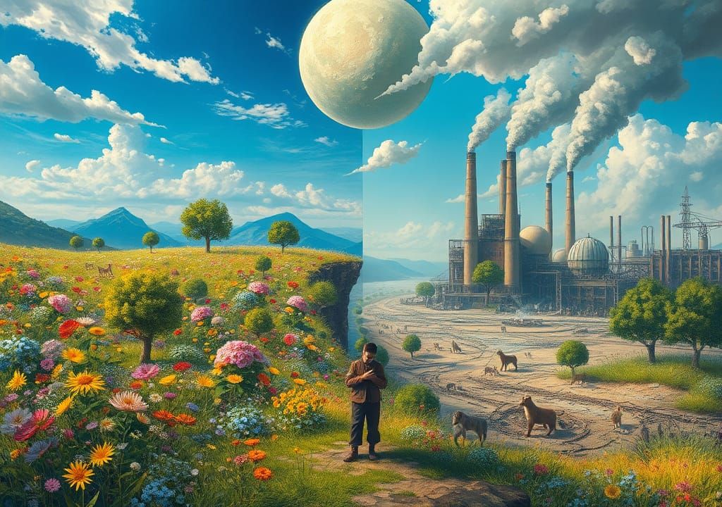 Surreal Environmental Choice in Digital Painting Style