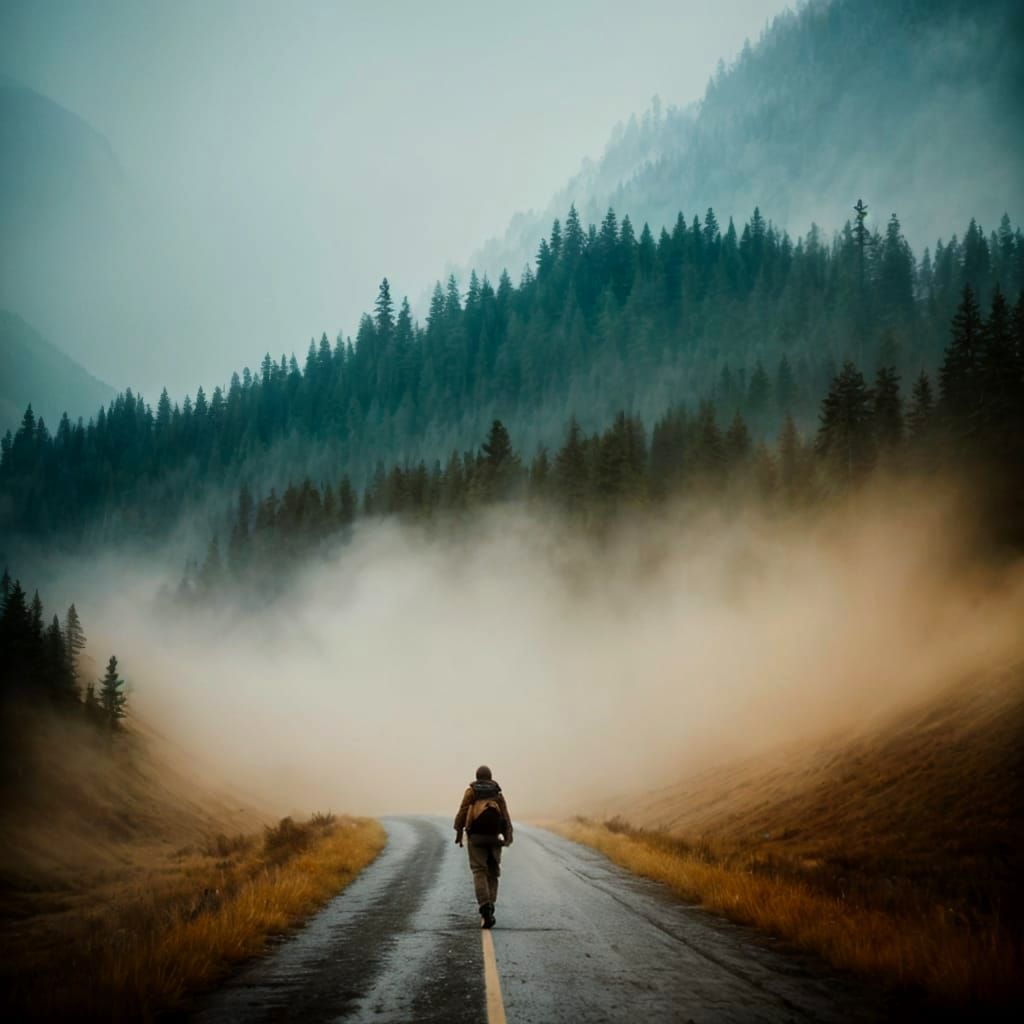 Road to the Rocky Mountains: Hyperdetailed Digital Art