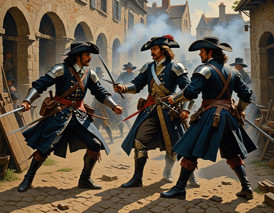 17th Century Musketeers Engage in Historic Duel