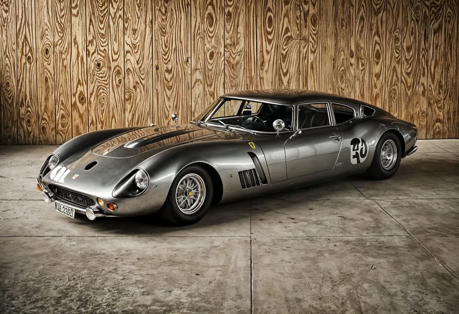 Vintage 1963 Ferrari 250 GTO Limousine in a Classic Garage