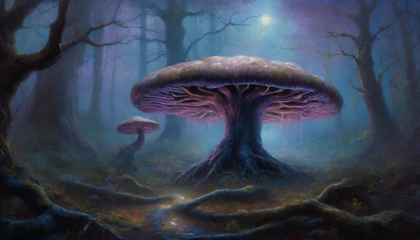 Ethereal Fantasy Creature in Mystical Forest