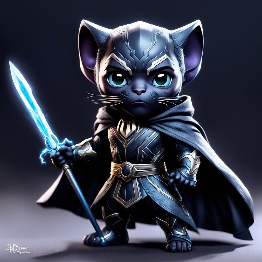 Gandalf as Black Panther: 3D Anime Action