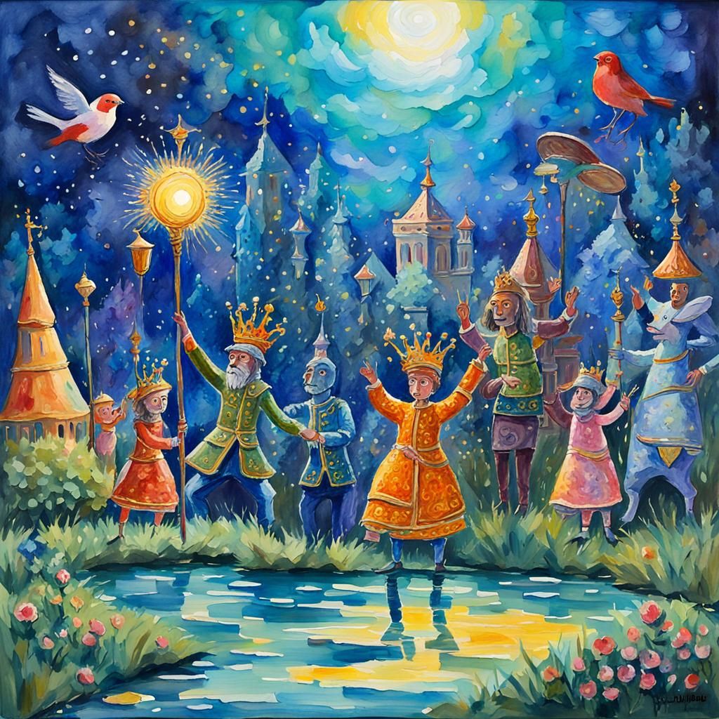 Supreme Light Fills Reality: Gouache Watercolor Impression