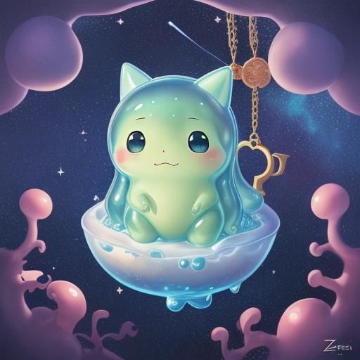 Anime Slime Gazing at Stars