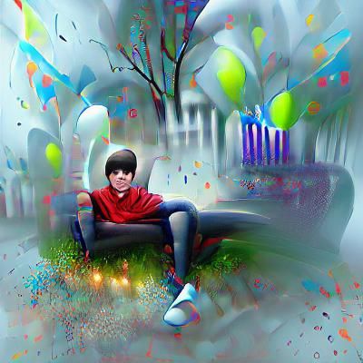 Realistic 3D Render of a Boy in Film Noir Style