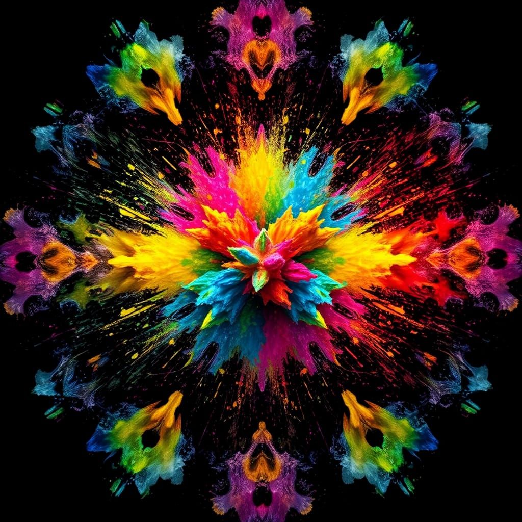 Abstract Atomic Explosion of Colors in 8K