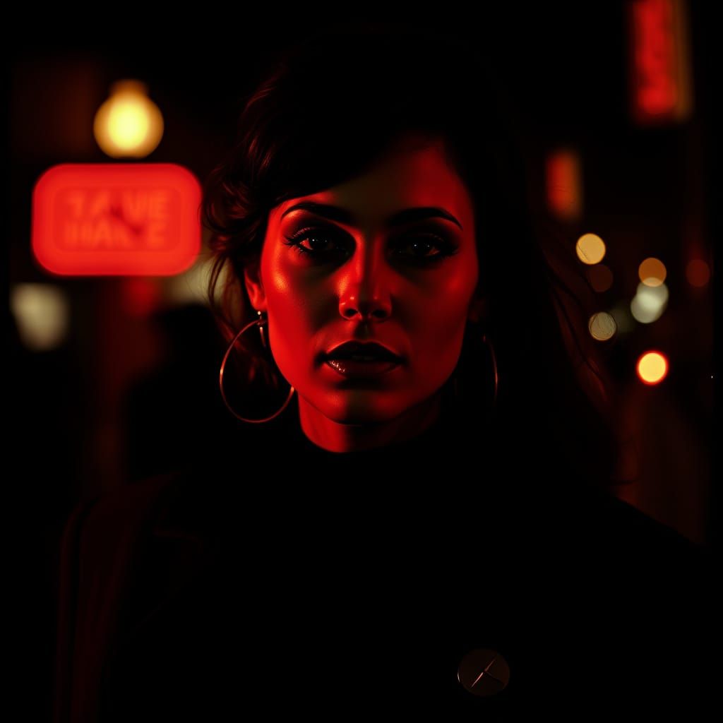 Woman in Noir Style Portrait