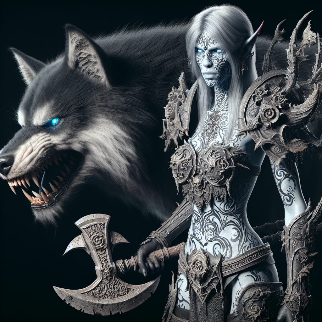 Shoulree - Sindar "grey elf" ancient warrior and see for her...