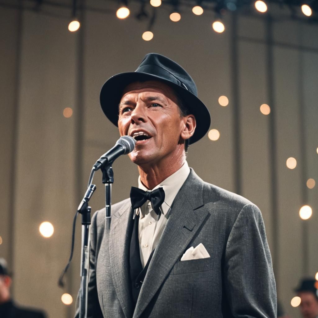 Frank Sinatra Singing: Professional Photography