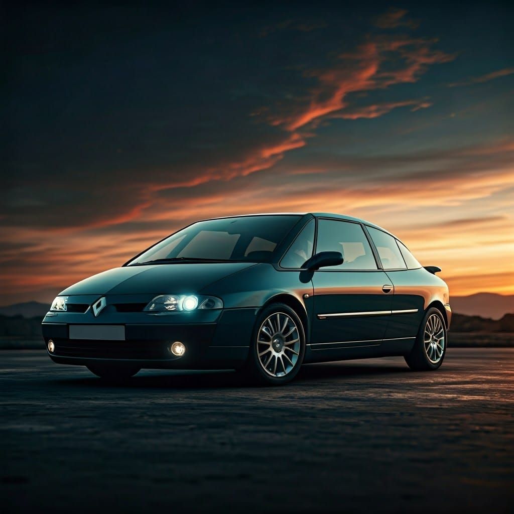 Futuristic Renault Avantime in Cinematic Lighting