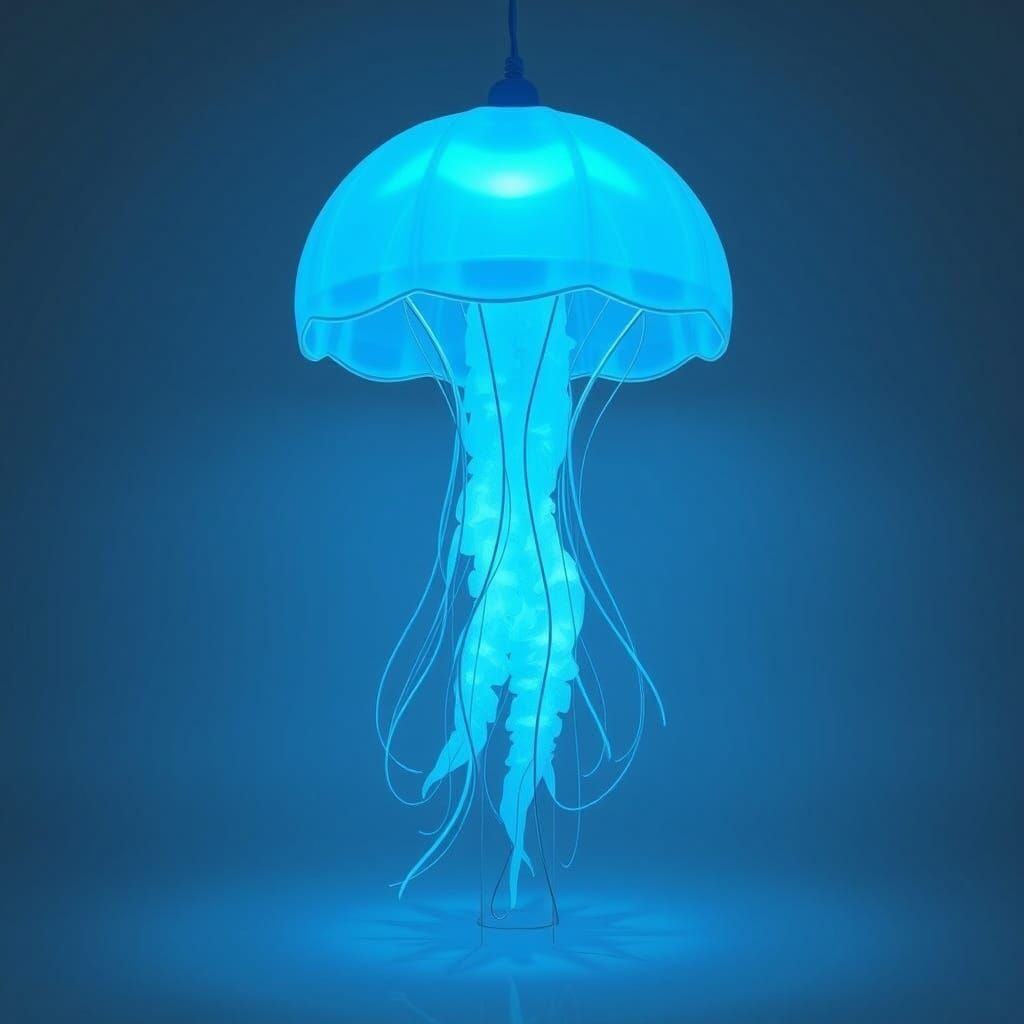 Jellyfish Lamp Inspired by Rothko and Syd Mead