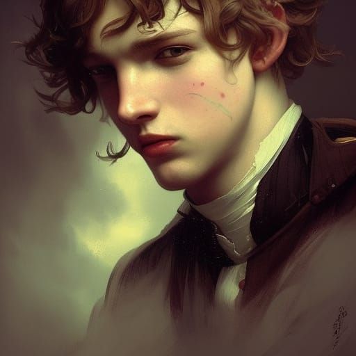 Portrait of a XIXe century boy