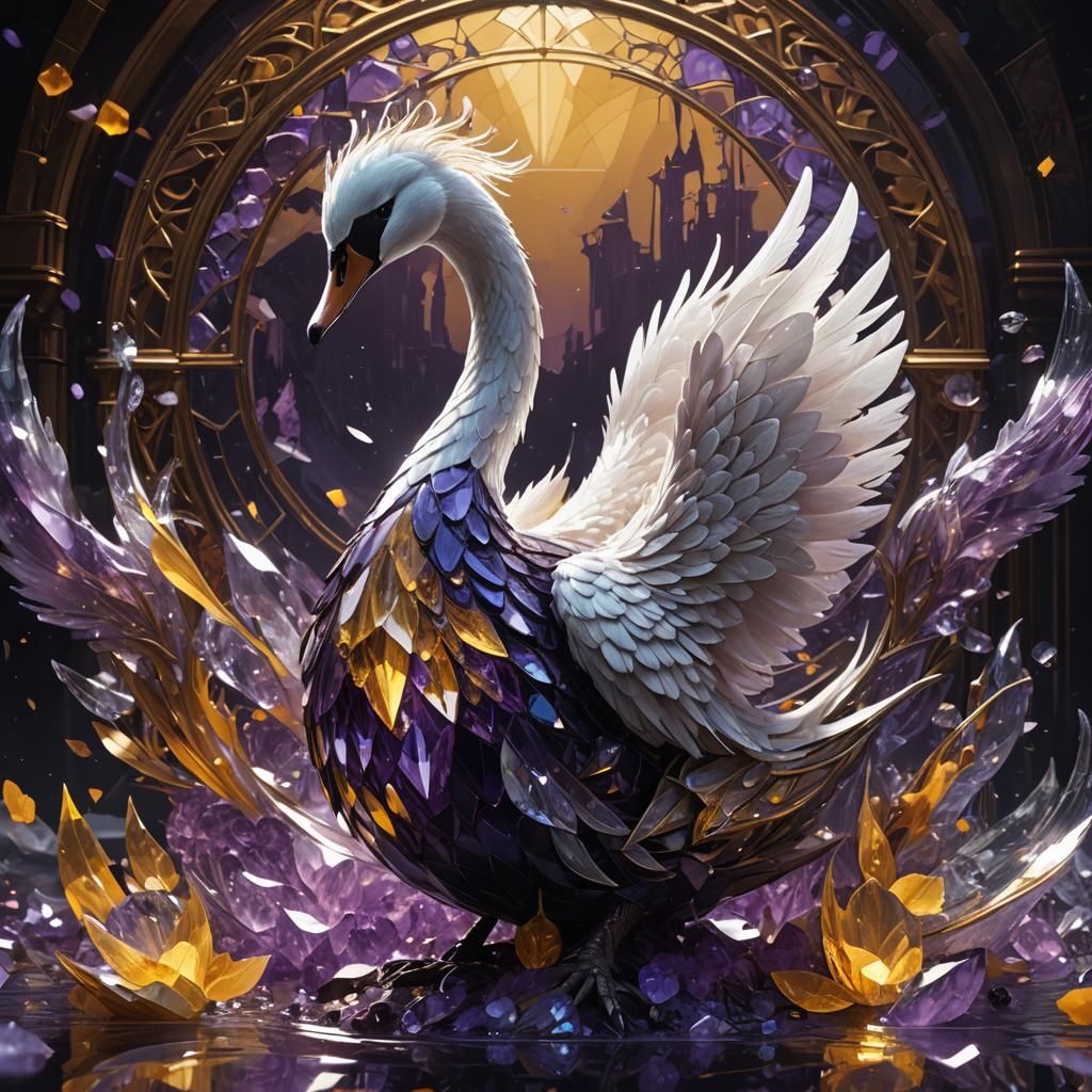 Crystal Swan: Dark Fantasy Concept Art