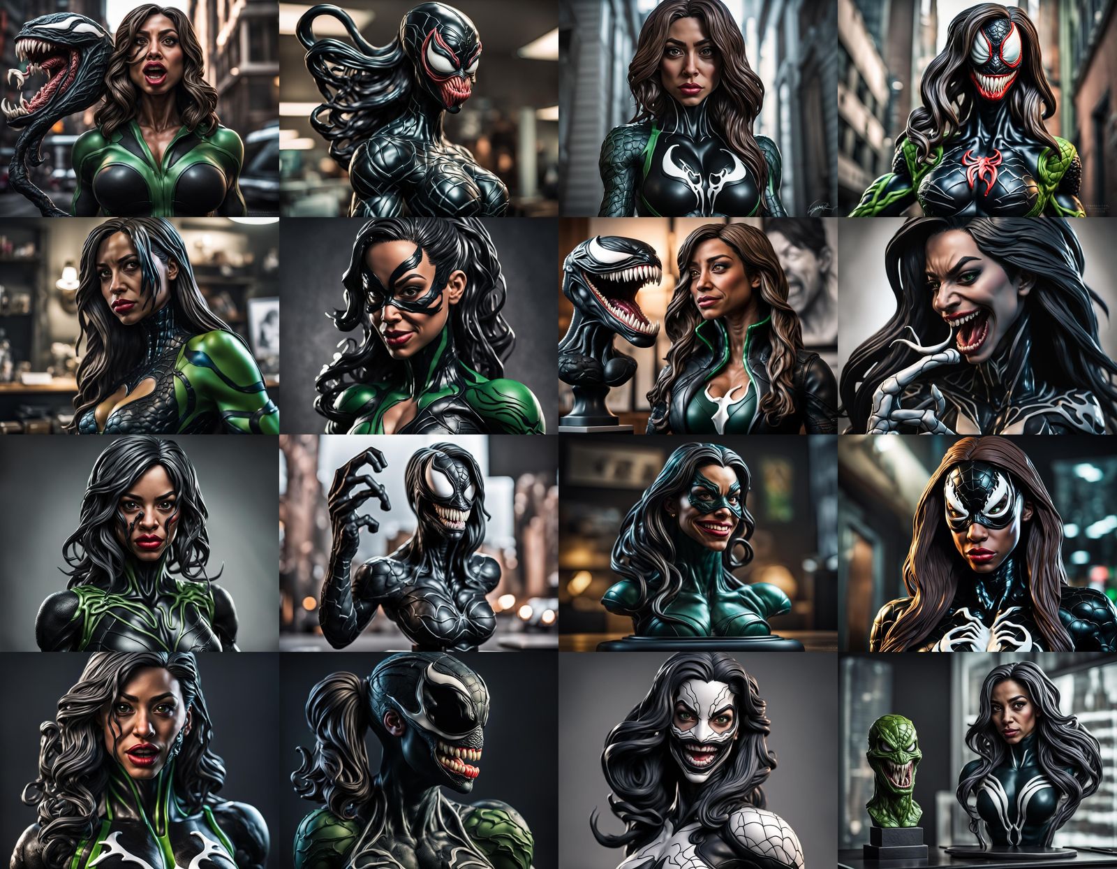 Hyperrealistic Venom Jessica Cruz Caricature Bust