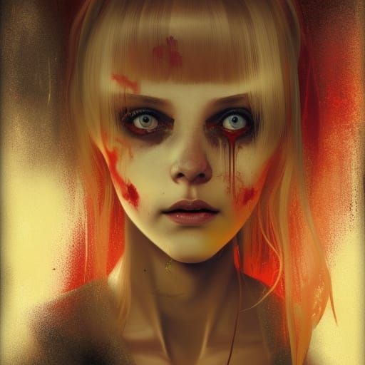 Sinister China Doll Transformation in Hyperrealism