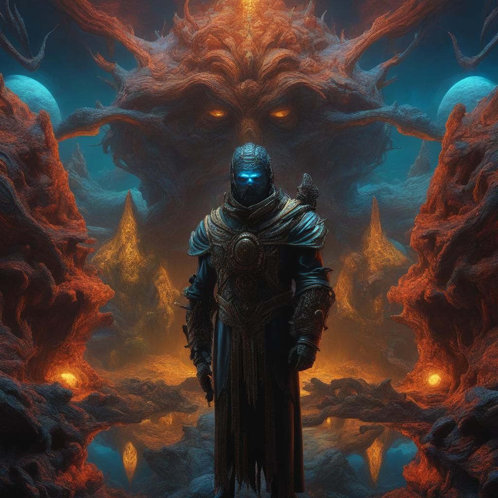 Abstract Horror Vision of the Future in Photorealistic Style