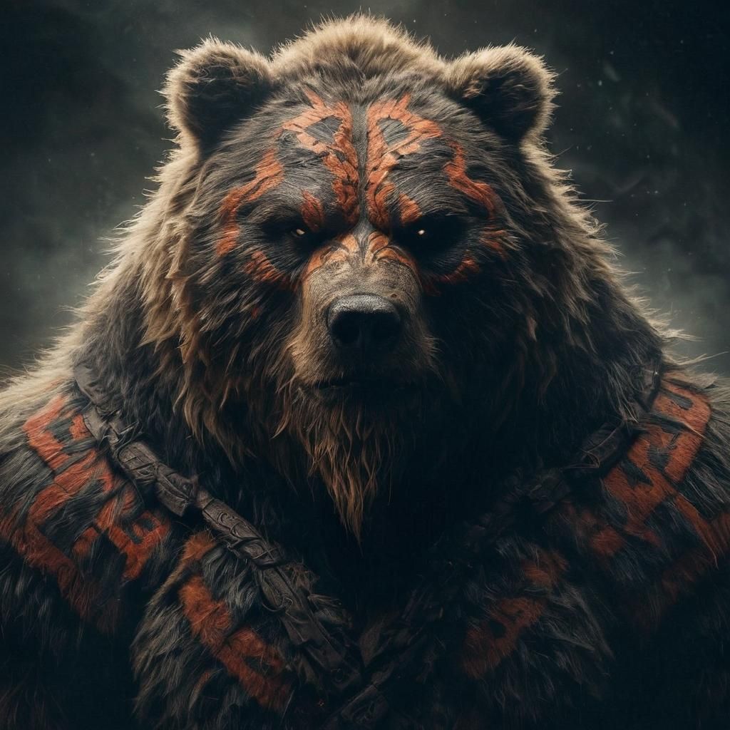 Mythic Legions Kodiak Bear Berserker in Darkness